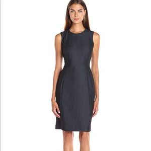 Calvin Klein Blue Denim Sheath Dress